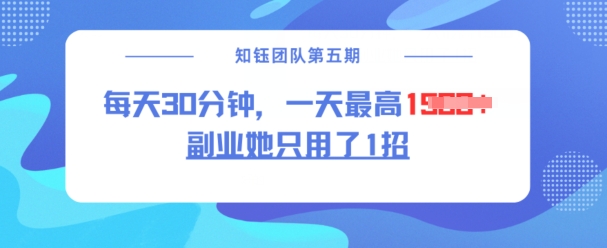 副业她只用了1招，每天30分钟，无脑二创，一天最高1.5k-清欢网创