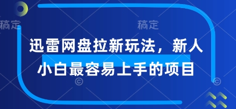 迅雷网盘拉新玩法，新人小白最容易上手的项目-清欢网创