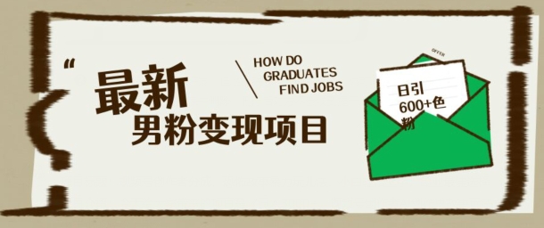 最新男粉变现项目，日引100+S粉，流量爆炸，小白轻松上手-清欢网创