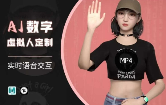 Ai数字人虚拟(智能体)实时语音交互特训营，​自行定制超写实角色AI数字人交互技术-清欢网创